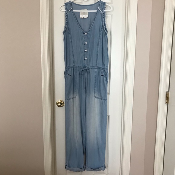 ANTHRPOLOGIE HEI HEI CLARION CHAMBRAY JUMPSUIT - Picture 3 of 8
